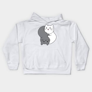 Harmony Black White Cat Spirit Kids Hoodie